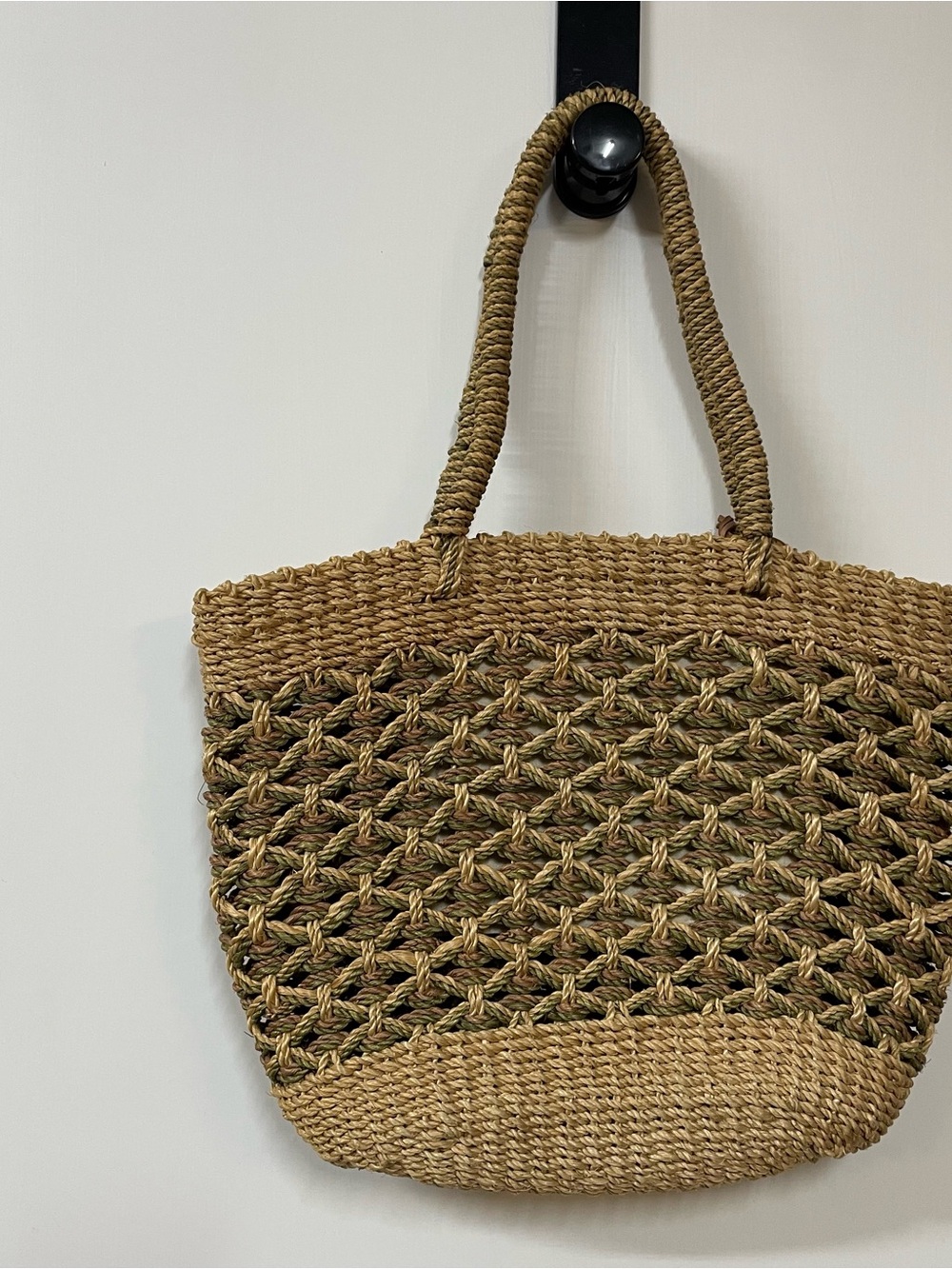Nine West Natural Brown Woven Seagrass Tote - Picture 2 of 15
